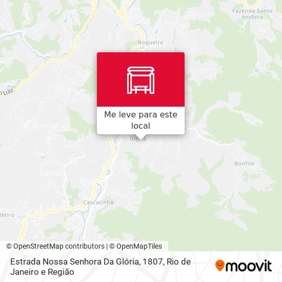 Estrada Nossa Senhora Da Glória, 1807 mapa