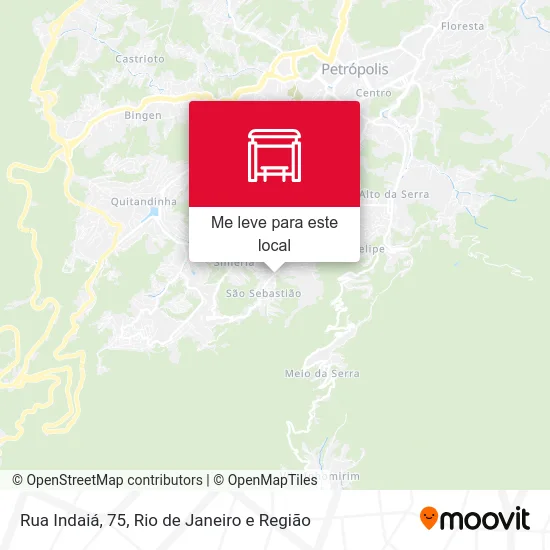 Rua Indaiá, 75 mapa