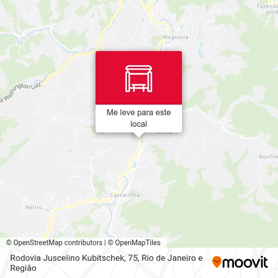 Rodovia Juscelino Kubitschek, 75 mapa