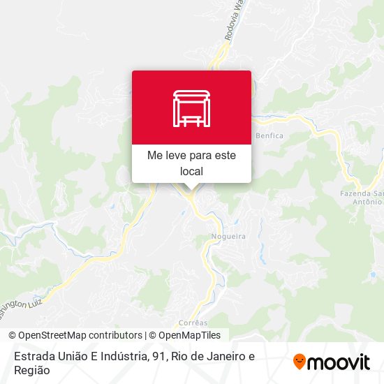 Estrada União E Indústria, 91 mapa