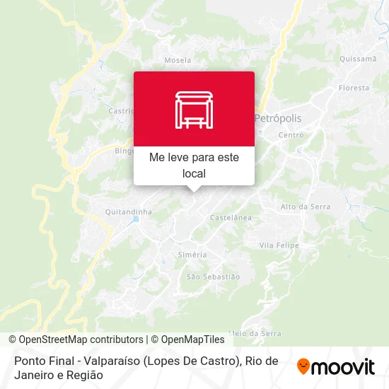 Ponto Final - Valparaíso (Lopes De Castro) mapa