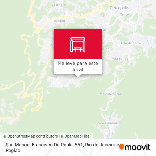 Rua Manoel Francisco De Paula, 551 mapa