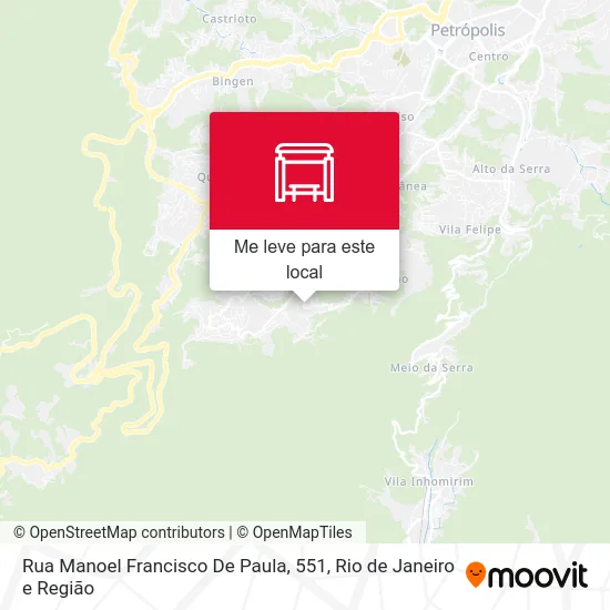 Rua Manoel Francisco De Paula, 551 mapa
