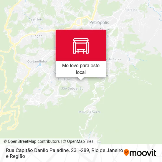 Rua Capitão Danilo Paladine, 231-289 mapa