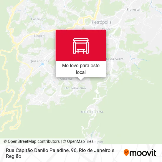 Rua Capitão Danilo Paladine, 96 mapa