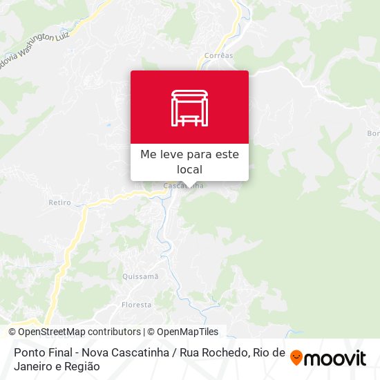 Ponto Final - Nova Cascatinha / Rua Rochedo mapa