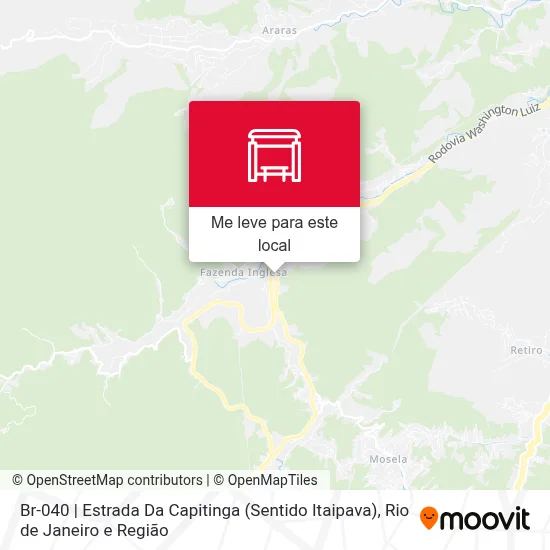 Br-040 | Estrada Da Capitinga (Sentido Itaipava) mapa