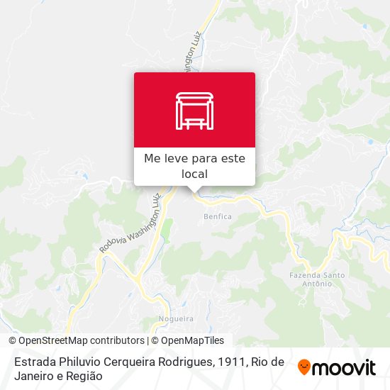 Estrada Philuvio Cerqueira Rodrigues, 1911 mapa