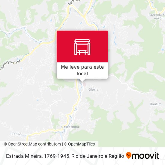 Estrada Mineira, 1769-1945 mapa