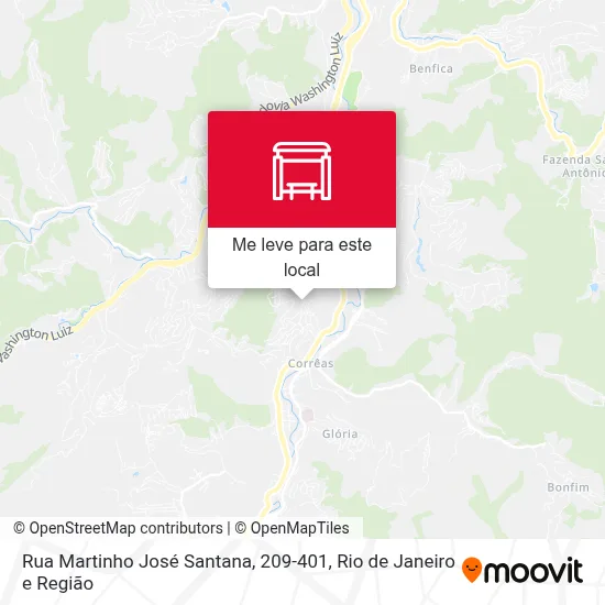 Rua Martinho José Santana, 209-401 mapa