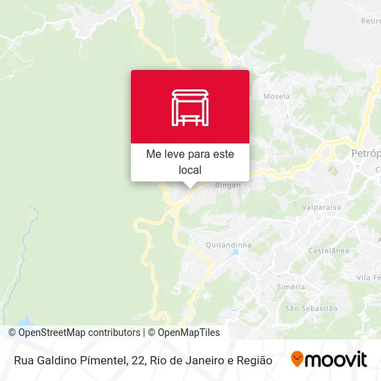 Rua Galdino Pímentel, 22 mapa