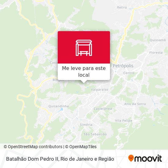 Batalhão Dom Pedro II mapa