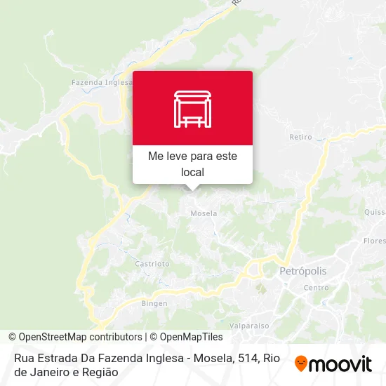 Rua Estrada Da Fazenda Inglesa - Mosela, 514 mapa