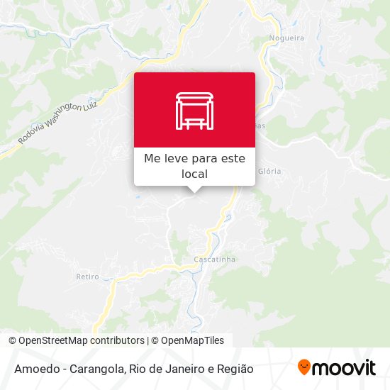 Amoedo - Carangola mapa