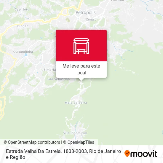 Estrada Velha Da Estrela, 1833-2003 mapa