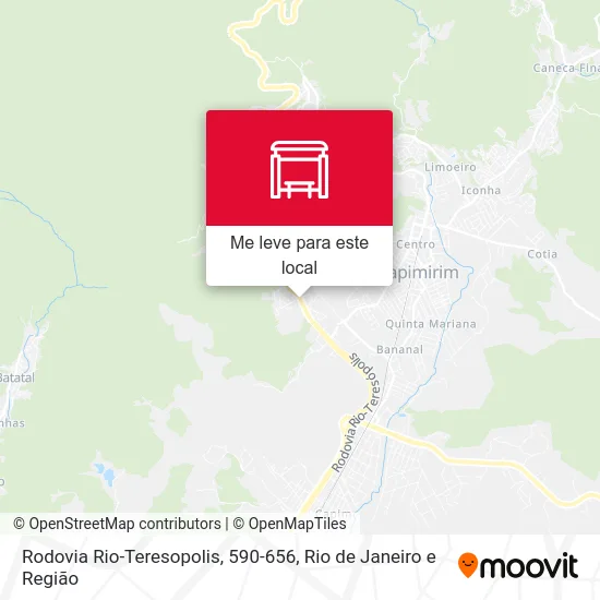 Rodovia Rio-Teresopolis, 590-656 mapa