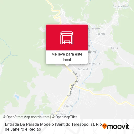 Entrada De Parada Modelo (Sentido Teresópolis) mapa