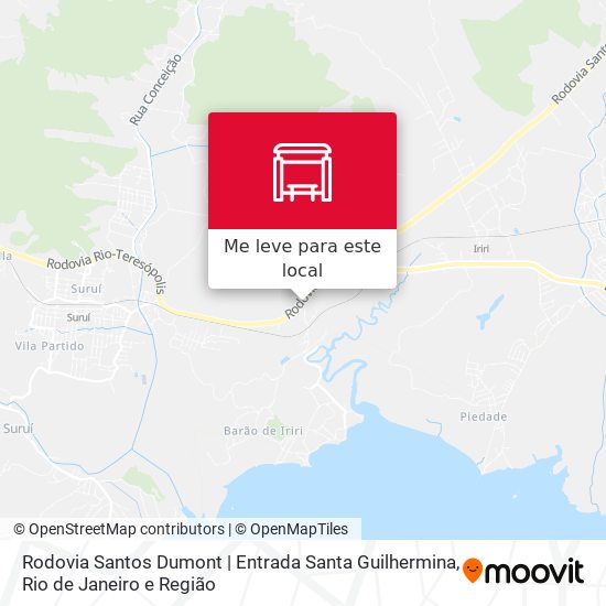 Rodovia Santos Dumont | Entrada Santa Guilhermina mapa