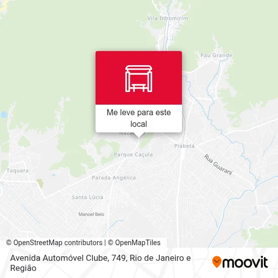 Avenida Automóvel Clube, 749 mapa