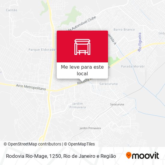 Rodovia Rio-Mage, 1250 mapa