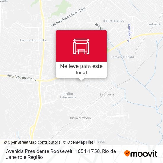 Avenida Presidente Roosevelt, 1654-1758 mapa