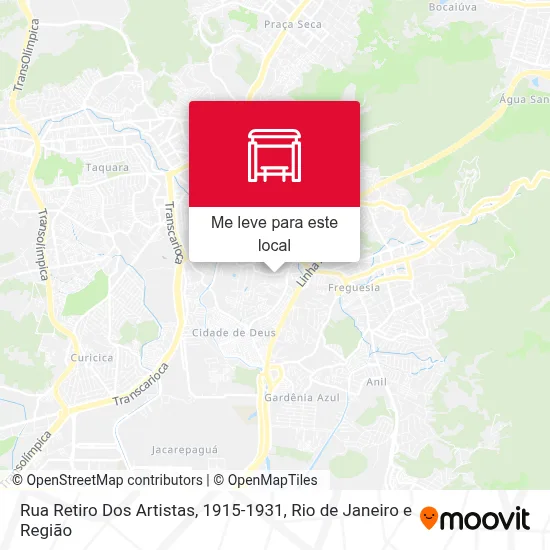 Rua Retiro Dos Artistas, 1915-1931 mapa
