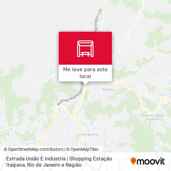 Estrada União E Indústria | Shopping Estação Itaipava mapa