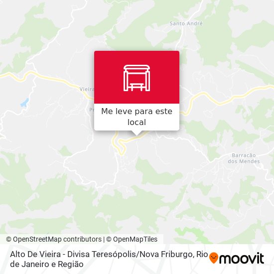 Alto De Vieira - Divisa Teresópolis / Nova Friburgo mapa