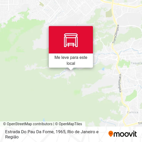 Estrada Do Pau Da Fome, 1965 mapa