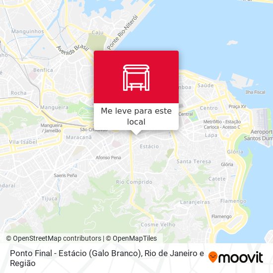 Ponto Final - Estácio (Galo Branco) mapa