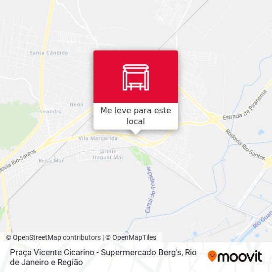 Praça Vicente Cicarino - Supermercado Berg's mapa