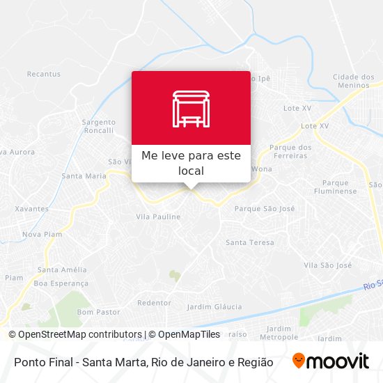 Ponto Final - Santa Marta mapa