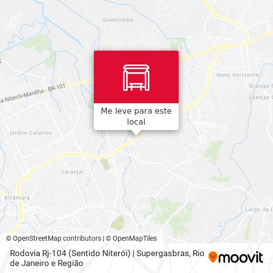 Rodovia Rj-104 (Sentido Niterói) | Supergasbras mapa