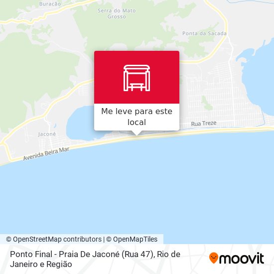 Ponto Final - Praia De Jaconé (Rua 47) mapa