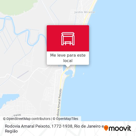Rodovia Amaral Peixoto, 1772-1938 mapa