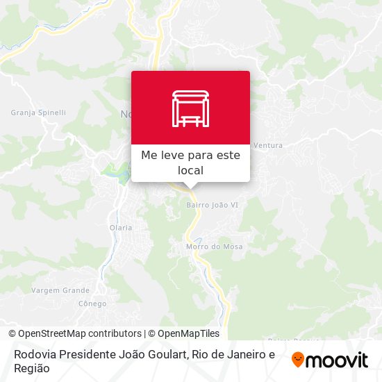 Rodovia Presidente João Goulart mapa