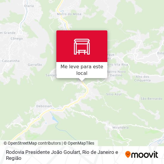 Rodovia Presidente João Goulart mapa