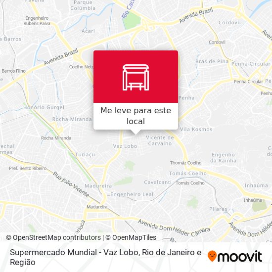 Supermercado Mundial - Vaz Lobo mapa