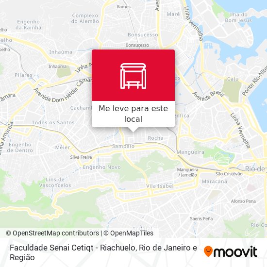 Faculdade Senai Cetiqt - Riachuelo mapa