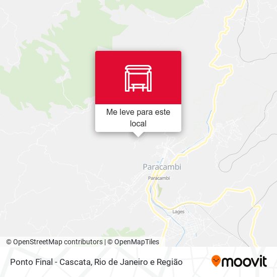 Ponto Final - Cascata mapa