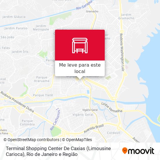 Terminal Shopping Center De Caxias (Limousine Carioca) mapa