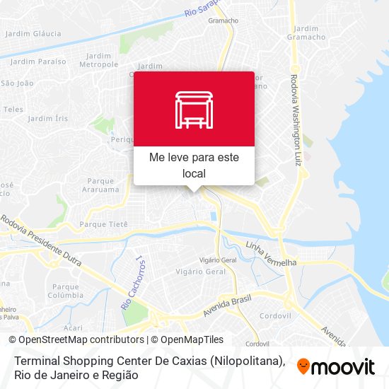 Terminal Shopping Center De Caxias (Nilopolitana) mapa