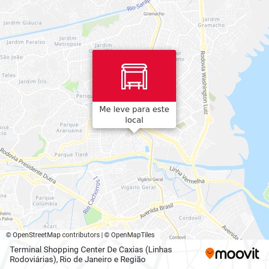 Terminal Shopping Center De Caxias (Linhas Rodoviárias) mapa