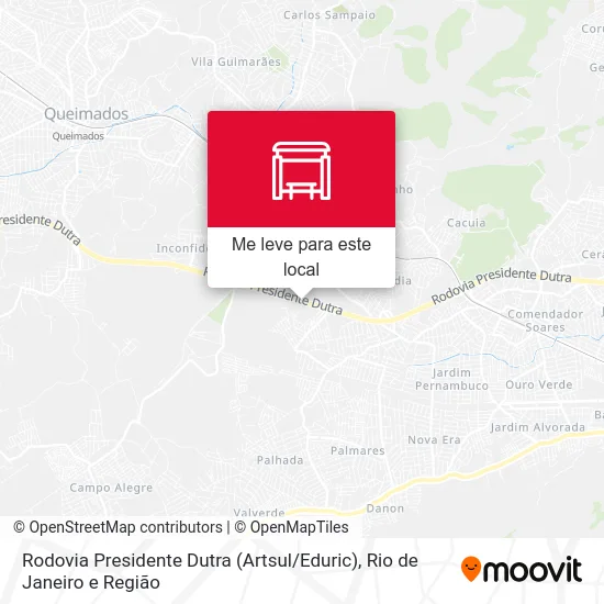 Rodovia Presidente Dutra (Artsul / Eduric) mapa