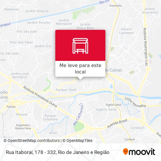Rua Itaboraí, 178 - 332 mapa