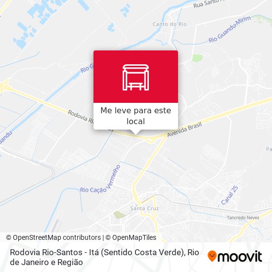 Rodovia Rio-Santos - Itá (Sentido Costa Verde) mapa