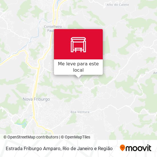 Estrada Friburgo Amparo mapa