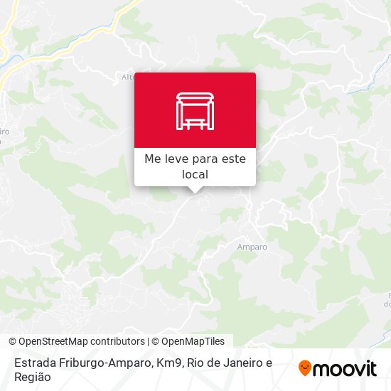 Estrada Friburgo-Amparo, Km9 mapa