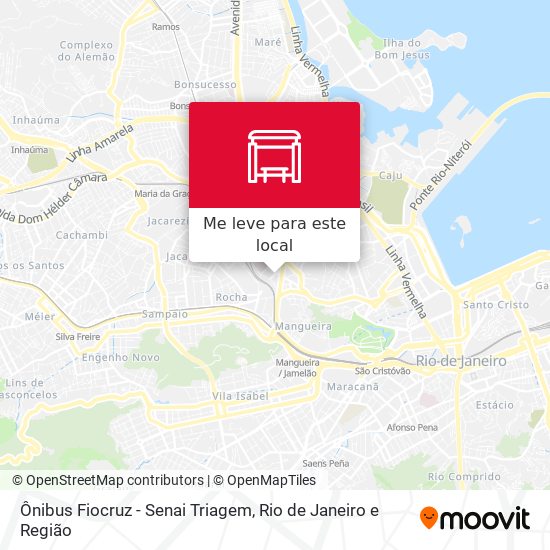 Ônibus Fiocruz - Senai Triagem mapa