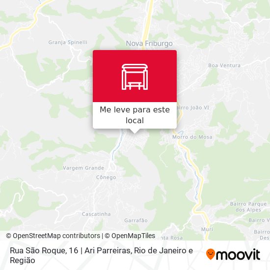 Rua São Roque, 16 | Ari Parreiras mapa